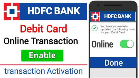 hdfc card online payment activation